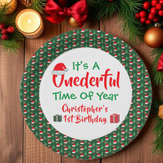 Onederful Year 1st Birthday Paper Plate