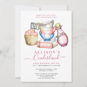 Onederland 1er anniversaire Par-Tea Invitation