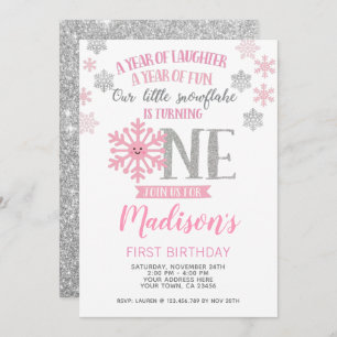 Onederland d'hiver 1er anniversaire Invitation pho
