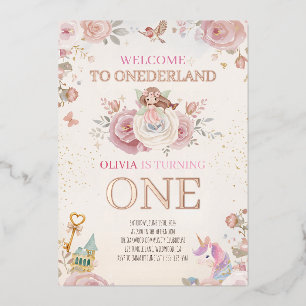 Onederland Floral First Birthday Girl Luxury