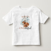 ONEderlful 1st First Birthday Cute Fox Outfit Toddler T-shirt (Front)