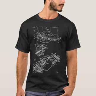 Onehweel Owner Gift  Retro Onewheel Patent Drawing T-Shirt