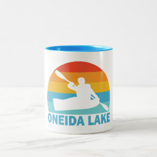 Oneida Lake New York Kayak Two-Tone Coffee Mug
