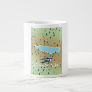 Oneida Lake New York map Large Coffee Mug