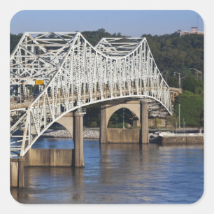 O'Neil Bridge on Tennessee River, Florence, Square Sticker