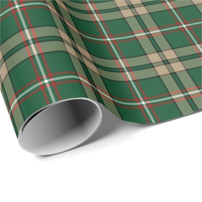 O'Neill Clan Tartan Irish Plaid Pattern Wrapping Paper (Roll Corner)