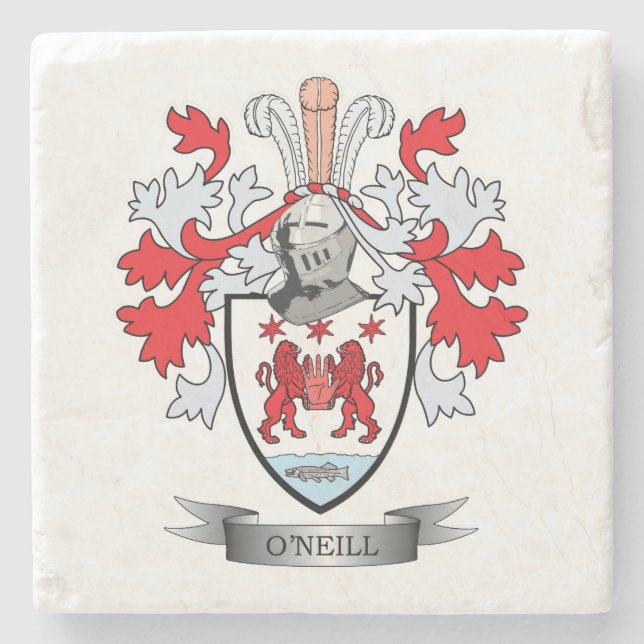 O'Neill Coat of Arms Stone Coaster (Front)