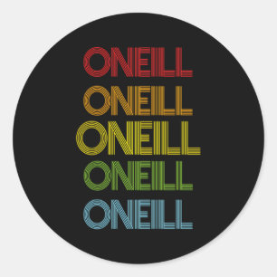 Oneill Name Classic Round Sticker