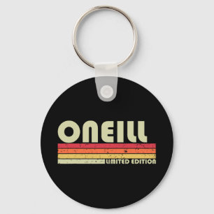 Oneill Surname Funny Retro Vintage 80s 90s Birthda Keychain