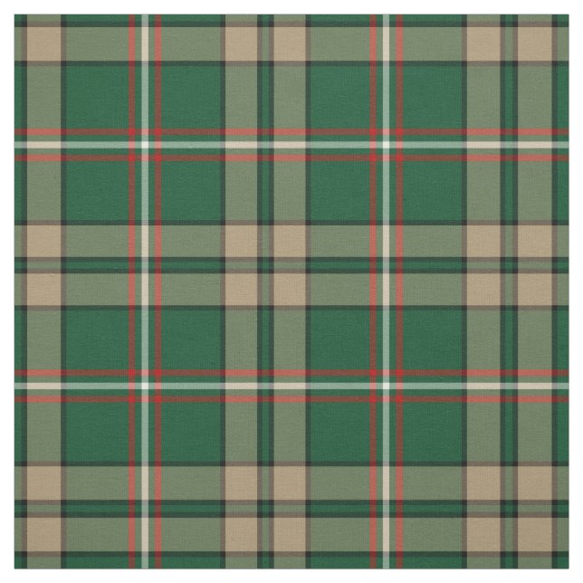 O'Neill Tartan Green and Tan Irish Plaid Fabric (Swatch)