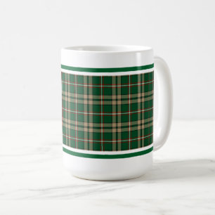 O'Neill Tartan Tan and Green Irish Plaid Coffee Mug