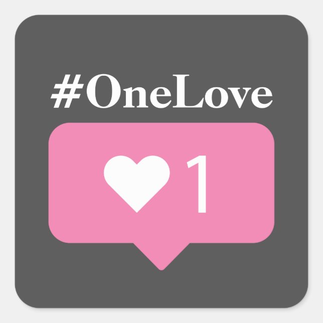 #OneLove Case-Mate iPhone Case Square Sticker (Front)