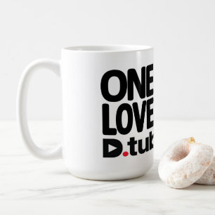 OneLoveDTube Large Text & Heart Coffee Mug