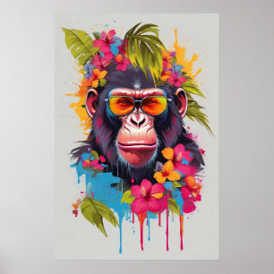 "Oneness With The Universe” Ape Poster