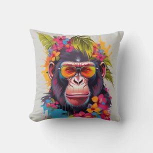 “Oneness With The Universe” Ape Throw Pillow