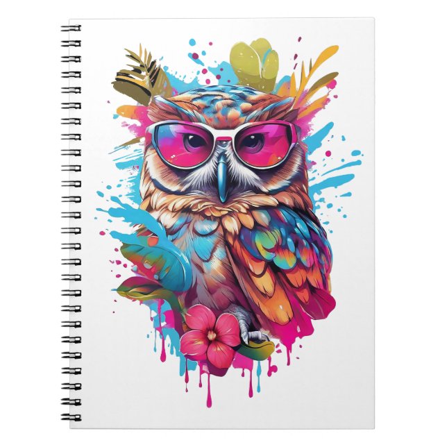 “Oneness With The Universe” Owl Notebook (Front)