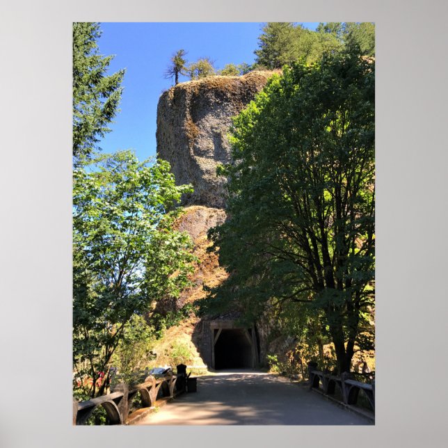 Oneonta Gorge Tunnel, Oregon Poster (Front)