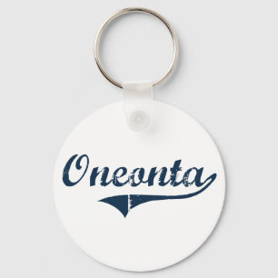 Oneonta New York Classic Design Keychain