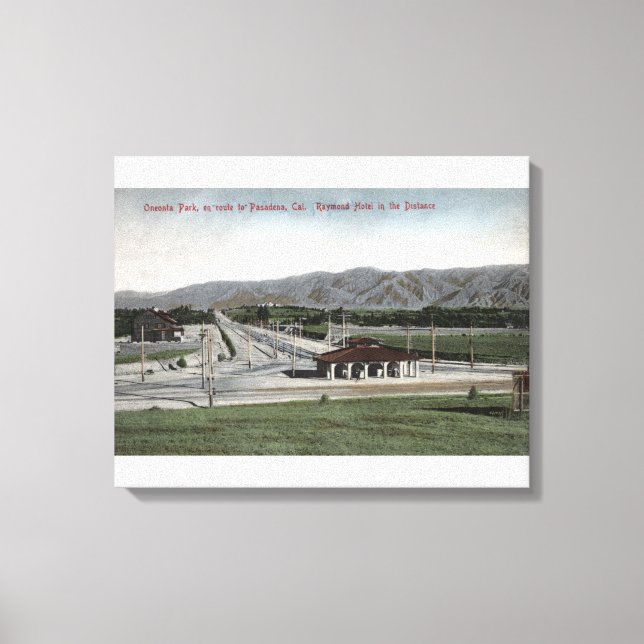 Oneonta Park & Raymond Hotel Canvas Print (Front)