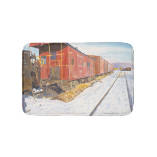 Oneonta Railroad Yard D&H Caboose Bath Mat