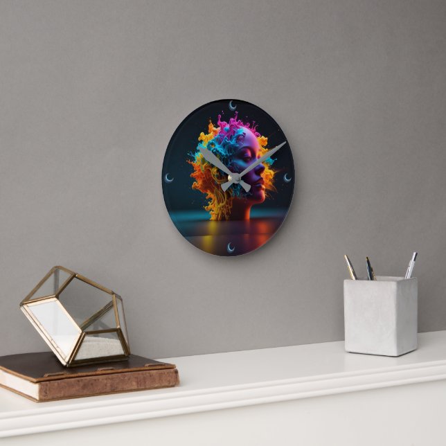 ONER THOUGHT MAGICAL 3D WOMAN ROUND CLOCK (Office)