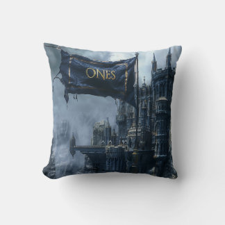 ONEs Flag and badge Throw Pillow