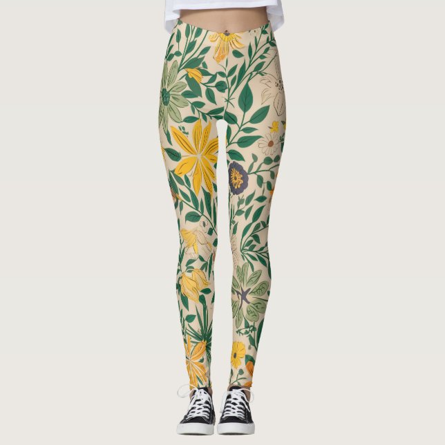Onflora Floral Legging (Front)