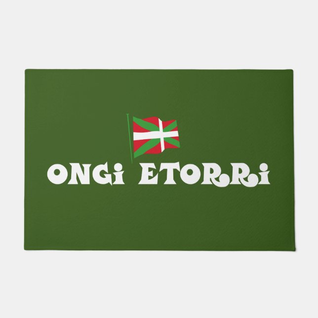 ONGI ETORRI eta Ikurriña, Welcome and Basque flag, Doormat (Front)