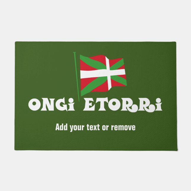 ONGI ETORRI eta Ikurriña, Welcome and Basque flag, Doormat (Front)