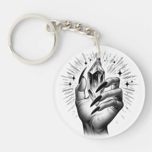 Ongles Noirs Longs & Magie de l'Énergie des Crista