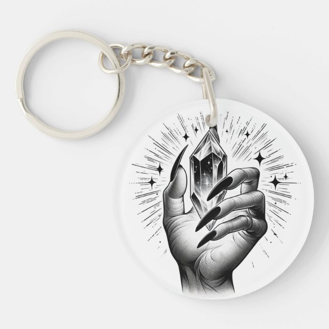 Ongles Noirs Longs & Magie de l'Énergie des Crista (Devant)