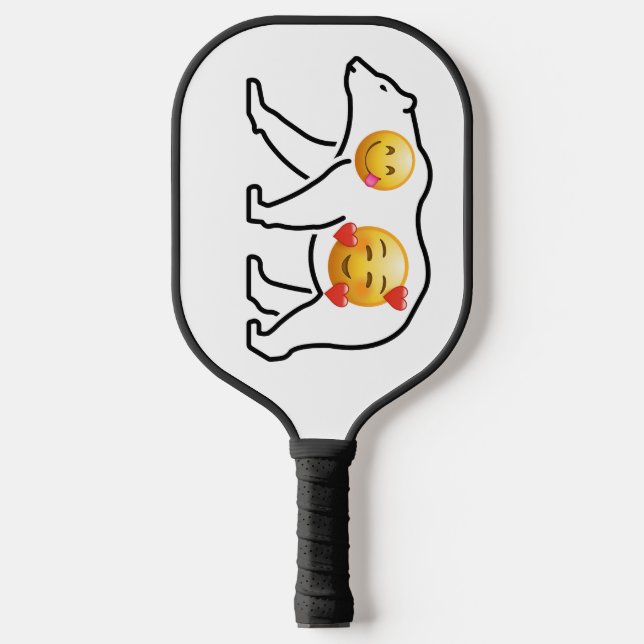 ongue-Out & Heart-Face Emojis Pickleball Paddle (Front)
