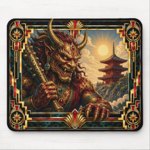 Oni, Art Deco Mythical Mouse Pad