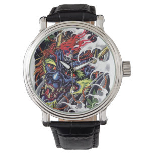 Oni Devil Japanese Tattoo Design Watch