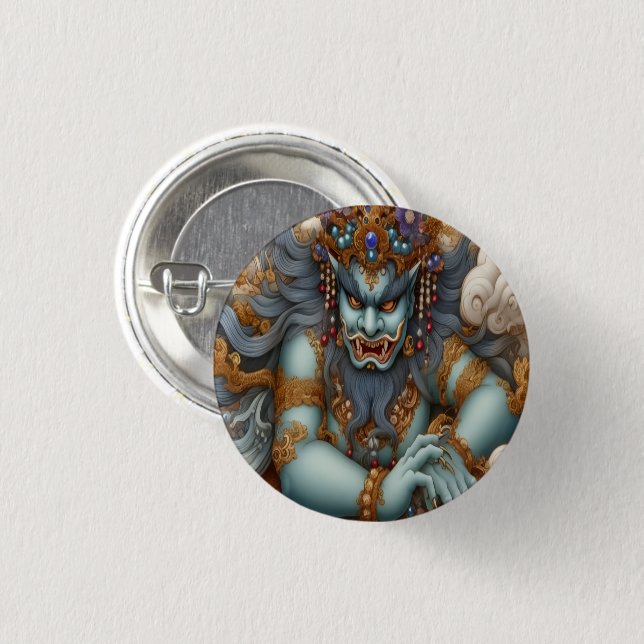 Oni Fortune Button (Front & Back)