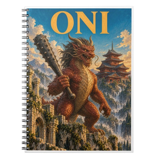 Oni, Gothic Fantasy Monster Notebook (Front)