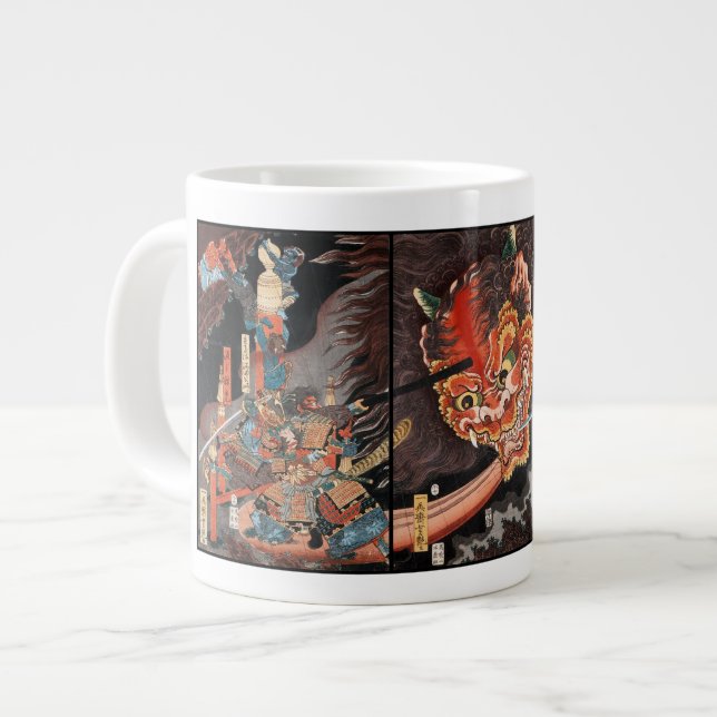 Oni King Shutendoji vs. Minamoto no Yorimitsu Large Coffee Mug (Front Left)