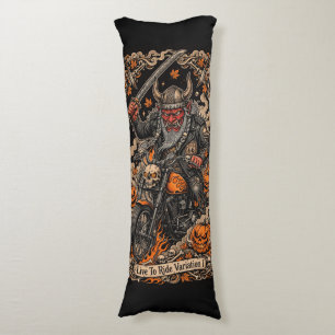 Oni Samurai Biker Halloween Body Pillow