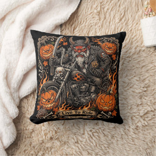 Oni Samurai Biker Halloween Coussin - Vivre Pour R