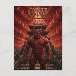 Oni Scarlet Pagoda Dark Cinema Postcard