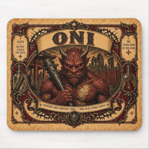 Oni, Vintage Circus Monster Mouse Pad