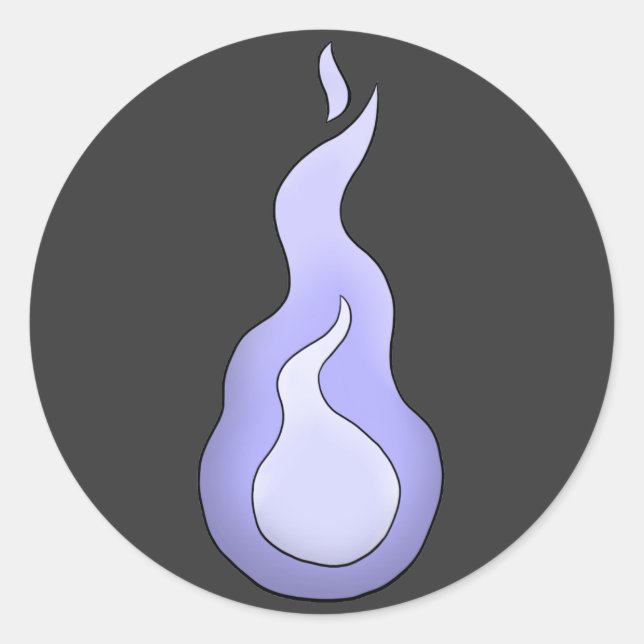 Onibi Spirit Flame- Japanese Yokai Classic Round Sticker (Front)