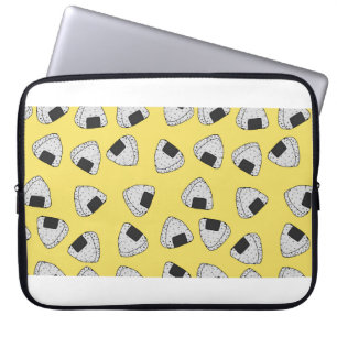 Onigiri (japanese rice ball) background. Seamless  Laptop Sleeve