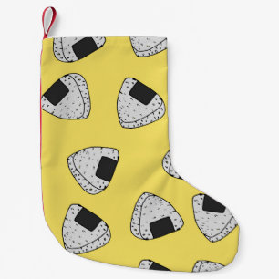 Onigiri (japanese rice ball) background. Seamless  Small Christmas Stocking