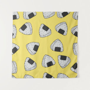 Onigiri (japanese rice ball) background. Seamless Tapestry
