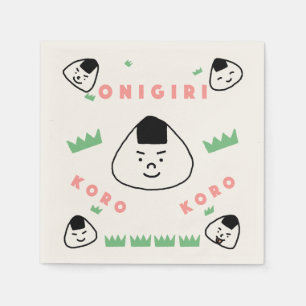 Onigiri  Koro Koro (the Rolling Rice Balls) Napkin