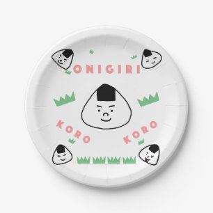 Onigiri  Koro Koro (the Rolling Rice Balls) Paper Plate