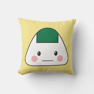 Onigiri omusubi Japanese rice ball seaweed nori Throw Pillow