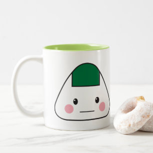 Onigiri omusubi Japanese rice ball seaweed nori Two-Tone Coffee Mug