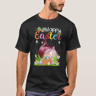 Onion Bunny Egg Hunting Onion Happy Easter T-Shirt